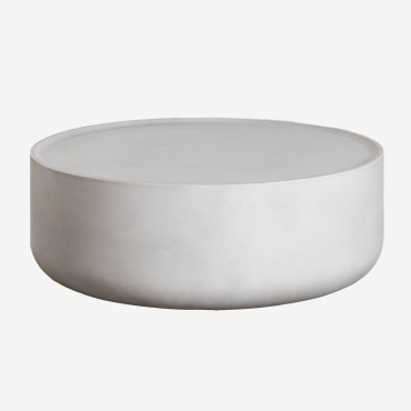 Darwys Round Ø80 Cm Cement Garden Coffee Table Sand Grey - Sklum