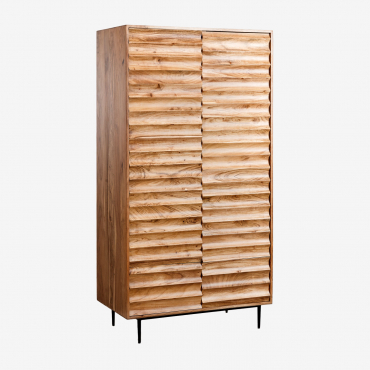 Acacia Wood Wardrobe Petter Acacia Brown - Sklum