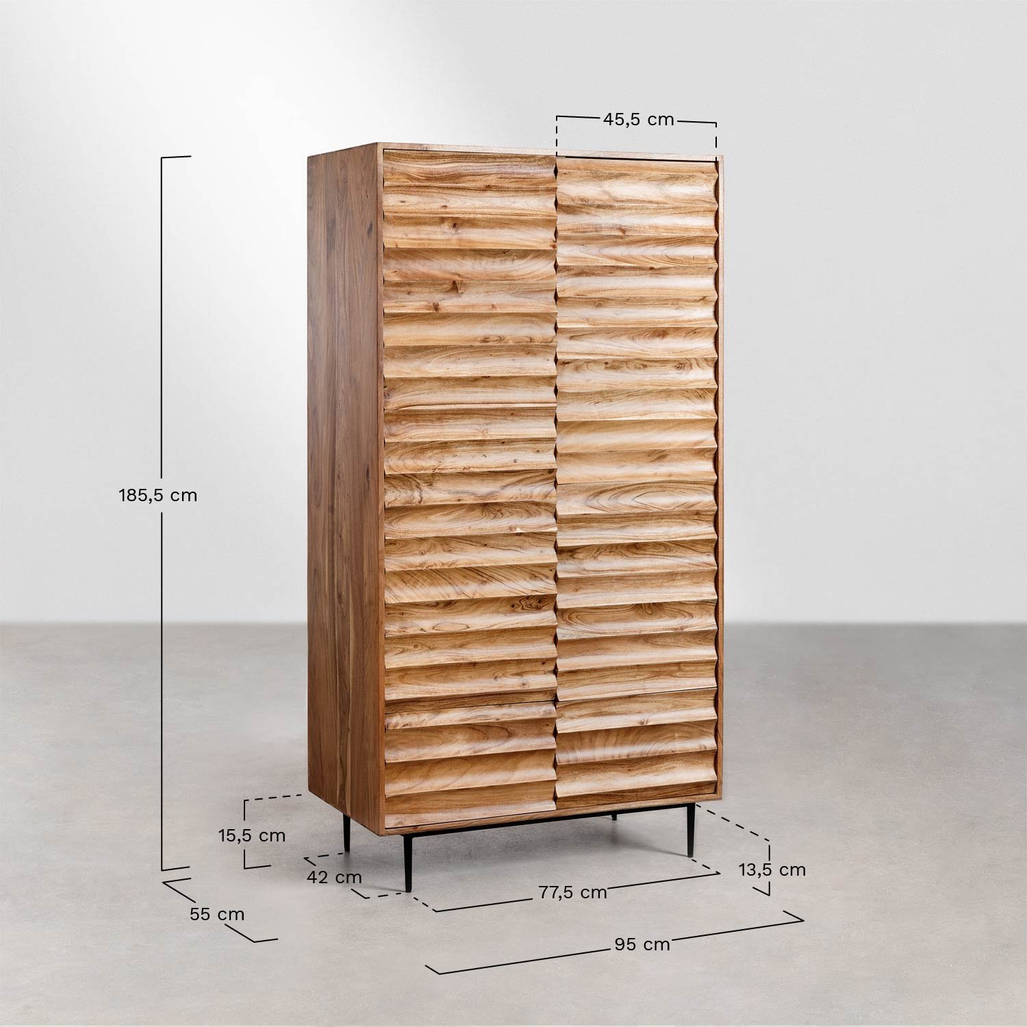 Acacia Wood Wardrobe Petter - SKLUM