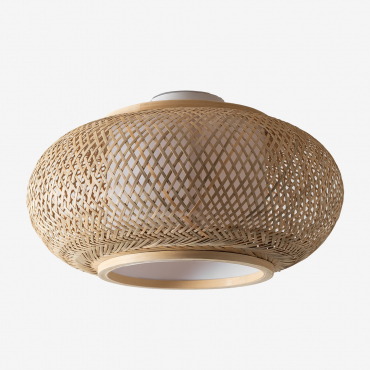 Terles Bamboo Ceiling Lamp Marrón Bambú - Sklum