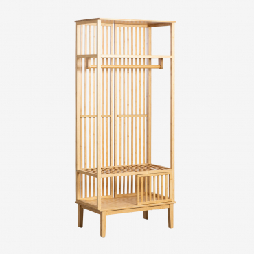 Bamboo Coat Hanger And Shoe Rack Albin Bamboo - Sklum