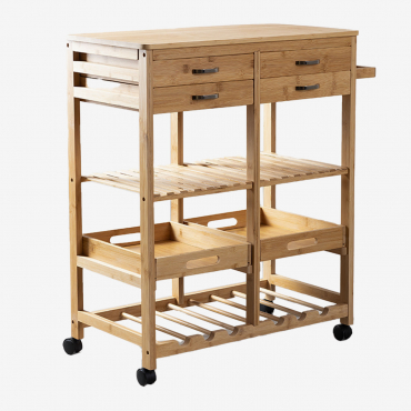 Bamboo Kitchen Trolley Sutton Bamboo - Sklum