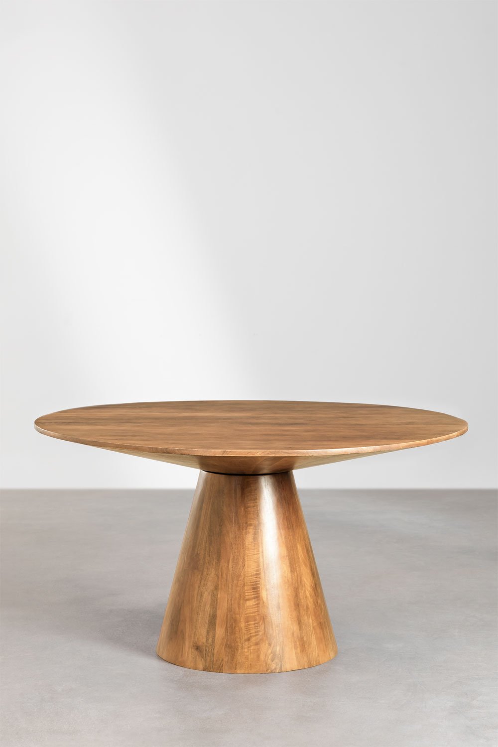 Round Mango Wood Dining Table Weymar (Ø120 cm) - SKLUM