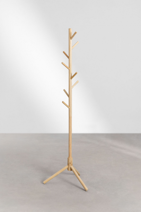 Russ wooden standing coat rack