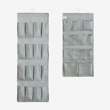 The Set Of 2 Klere Hanging Organizers With Metal Hanger Celadon Mousse - Sklum