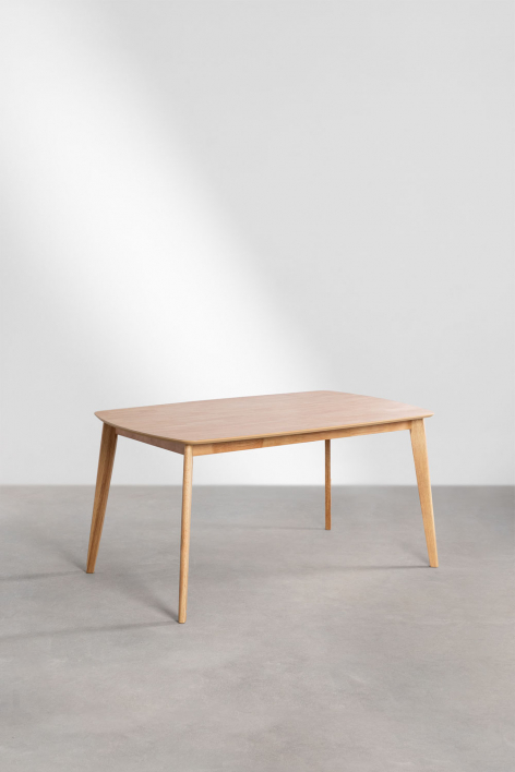 Rectangular dining table 150x90 cm in Elba wood