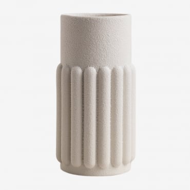 Ceramic Vase Sabine Off-white - Sklum