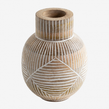 Gelo Mango Wood Vase Mango Wood - Sklum