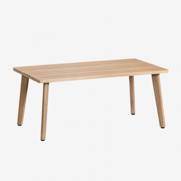 Rectangular Garden Coffee Table 90x50 Cm In Acacia Wood Kaela Light Acacia Brown - Sklum