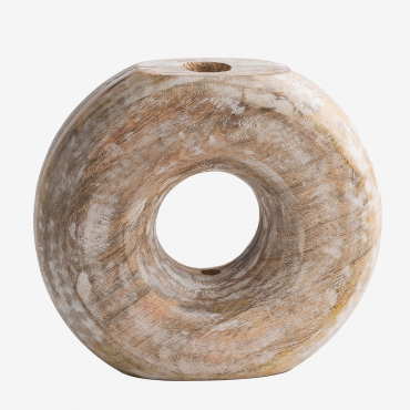 Vase In Kerala Mango Wood ↑15,5 Cm - Sklum