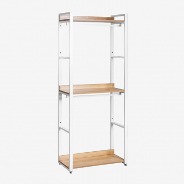 Open Wardrobe In Steel And Mdf Ariaster Natural - Sklum