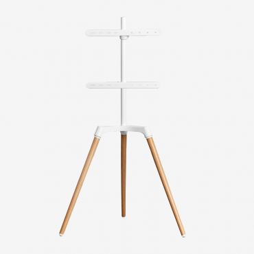 Rouben Steel And Wood Tv Tripod Floor Stand Natural - Sklum