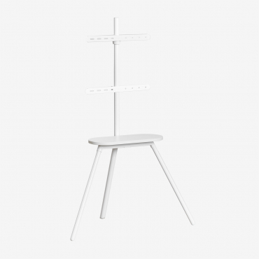 Franzier Steel And Wood Tv Tripod Stand White - Sklum