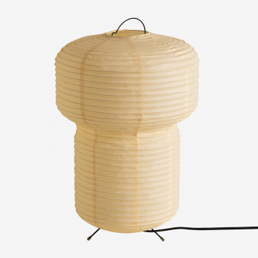 Rice Paper Table Lamp (↑48 Cm) Weidle Vanilla Yellow - Sklum
