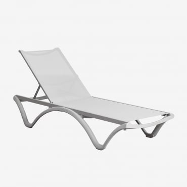 Xeila Stackable Lounger Light Grey - Sklum
