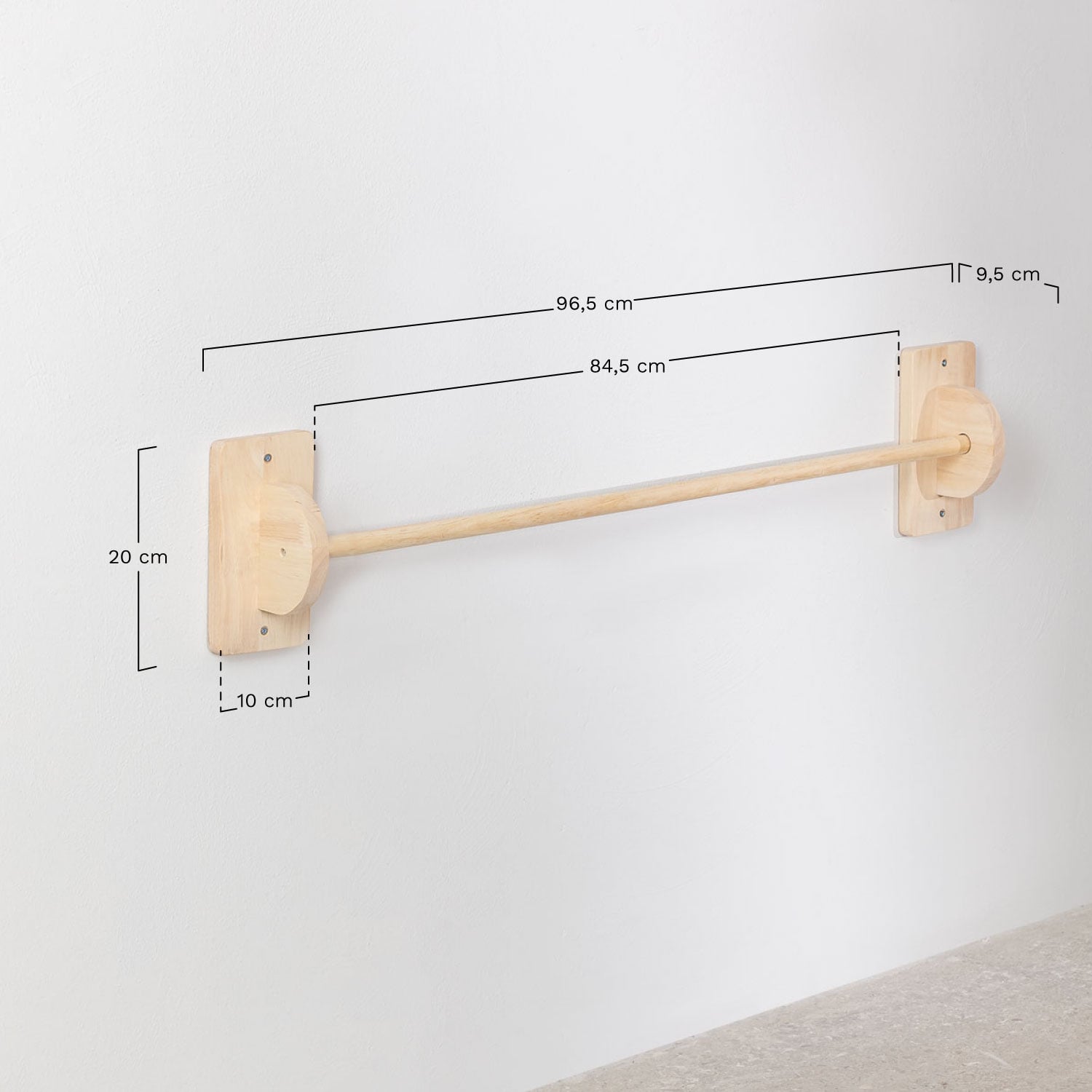 Learning Bar to Stand Up Pyqer Natural Kids, MEASURES