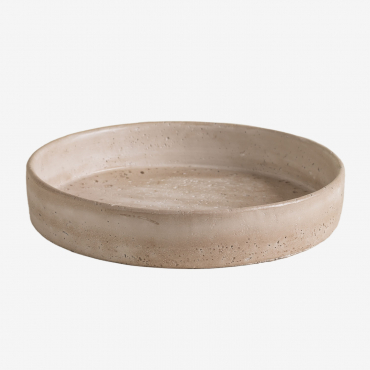 Decorative Tray In Geldart Cement Ø33 Cm - Sklum