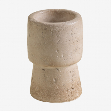 Cement Candelabra Brenan ↑9 Cm - Sklum