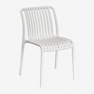 Wendell Polypropylene Stackable Garden Chair Gardenia White - Sklum