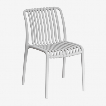 Pack Of 2 Wendell Polypropylene Stackable Dining Chairs Grey - Sklum