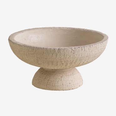 Decorative Cement Bowl Asbel White - Sklum