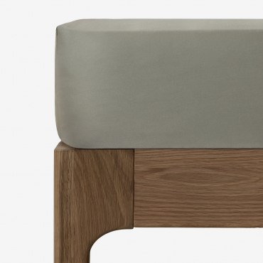 Sampras 300-thread Count Satin Fitted Sheet Green Khaki & Bed 160cm (160 X 200 X 40 Cm) - Sklum