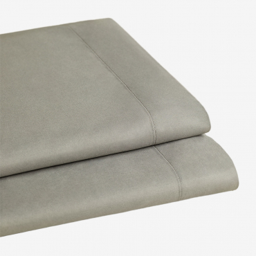 Sampras 300 Thread Count Satin Top Sheet Green Khaki & Bed 135/140cm (210 X 280 Cm) - Sklum