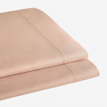 Sampras 300-thread Count Satin Top Sheet Brown Hazelnut & Bed 150/160cm (240 X 280 Cm) - Sklum