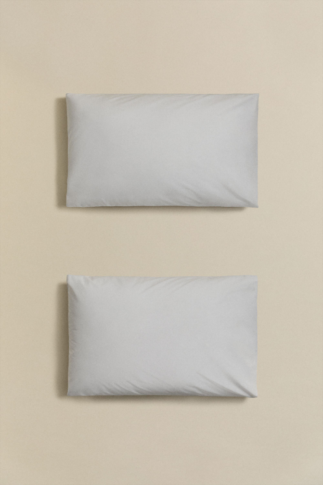Set of 2 pillowcases in 180-thread-count Lesia cotton percale