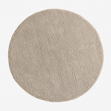 Round Rug (ø120 Cm) Rambin Beige Nature & Ø120 Cm - Sklum