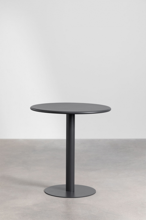 Round kitchen table Ø70 cm in Mizzi iron - Grey Graphite