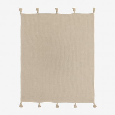 Plaid Alfeld Blanket Beige Nature - Sklum