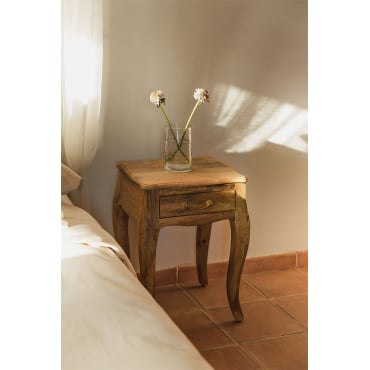 Micaela Mango Wood Bedside Table - SKLUM