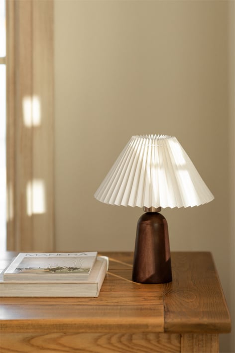 Jeremaia wooden table lamp