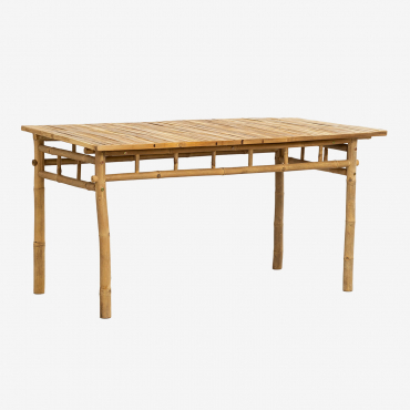 Rectangular Bamboo Dining Table (150x80 Cm) Marilin Bamboo - Sklum