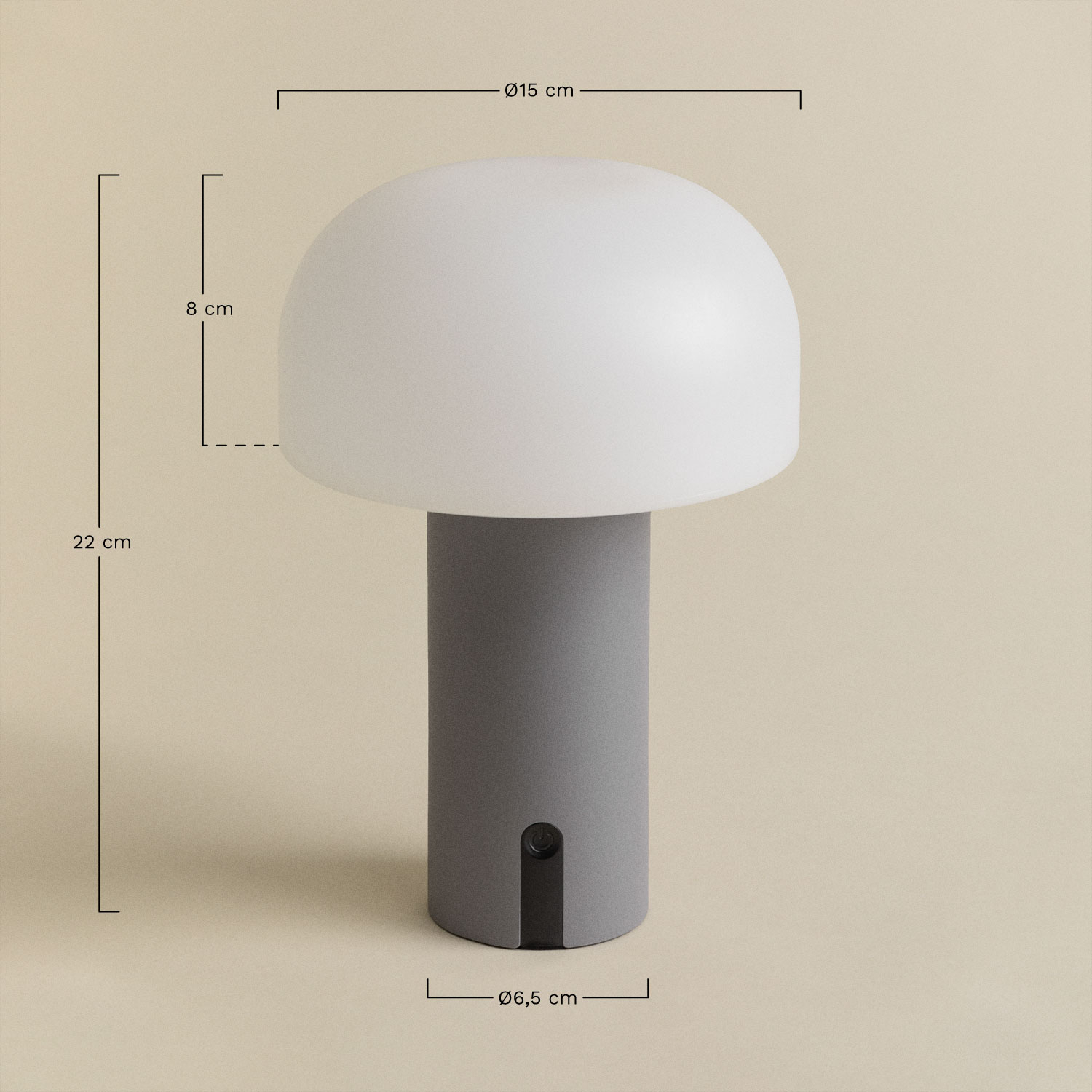 Wireless LED Outdoor Table Lamp Jadzia, MEASURES