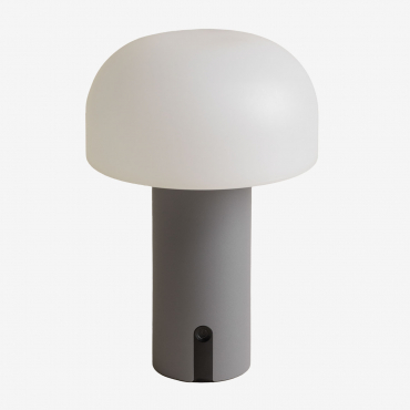 Wireless Led Table Lamp Jadzia Grey - Sklum