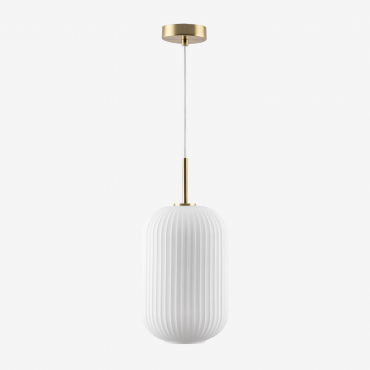 Bruner Metal And Glass Ceiling Lamp B - Sklum