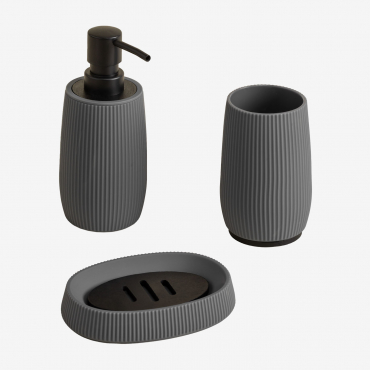 Preston Bathroom Set Grey Nickel - Sklum