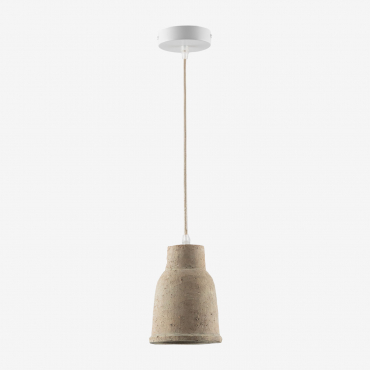 Terracotta Ceiling Lamp (ø14 Cm) Sainza Tapioca Beige - Sklum