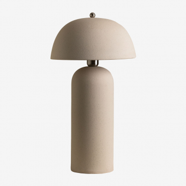 Odete Stoneware Table Lamp Tapioca Beige - Sklum