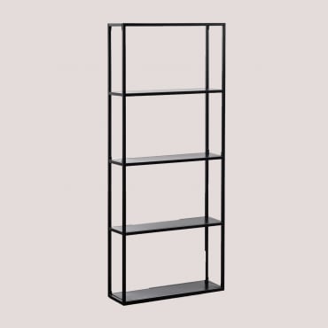 Thura 60 Cm Wall Modular Shelf In Steel Carbon Black - Sklum