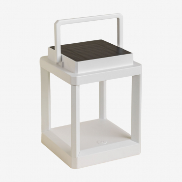 Nualla Outdoor Wireless Led Solar Table Lamp White - Sklum