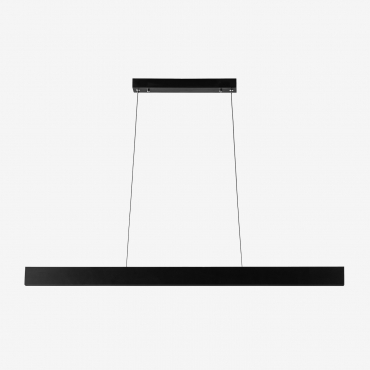 Linear Led Aluminum Ceiling Lamp (120 Cm) Astley Black - Sklum