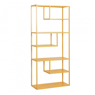 Thura Steel Bookcase Yellow Albero - Sklum