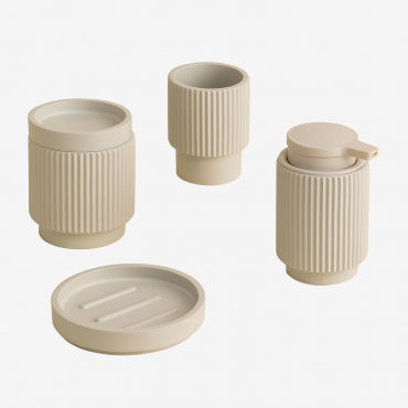 Yiriel Bathroom Set Beige Cream - Sklum