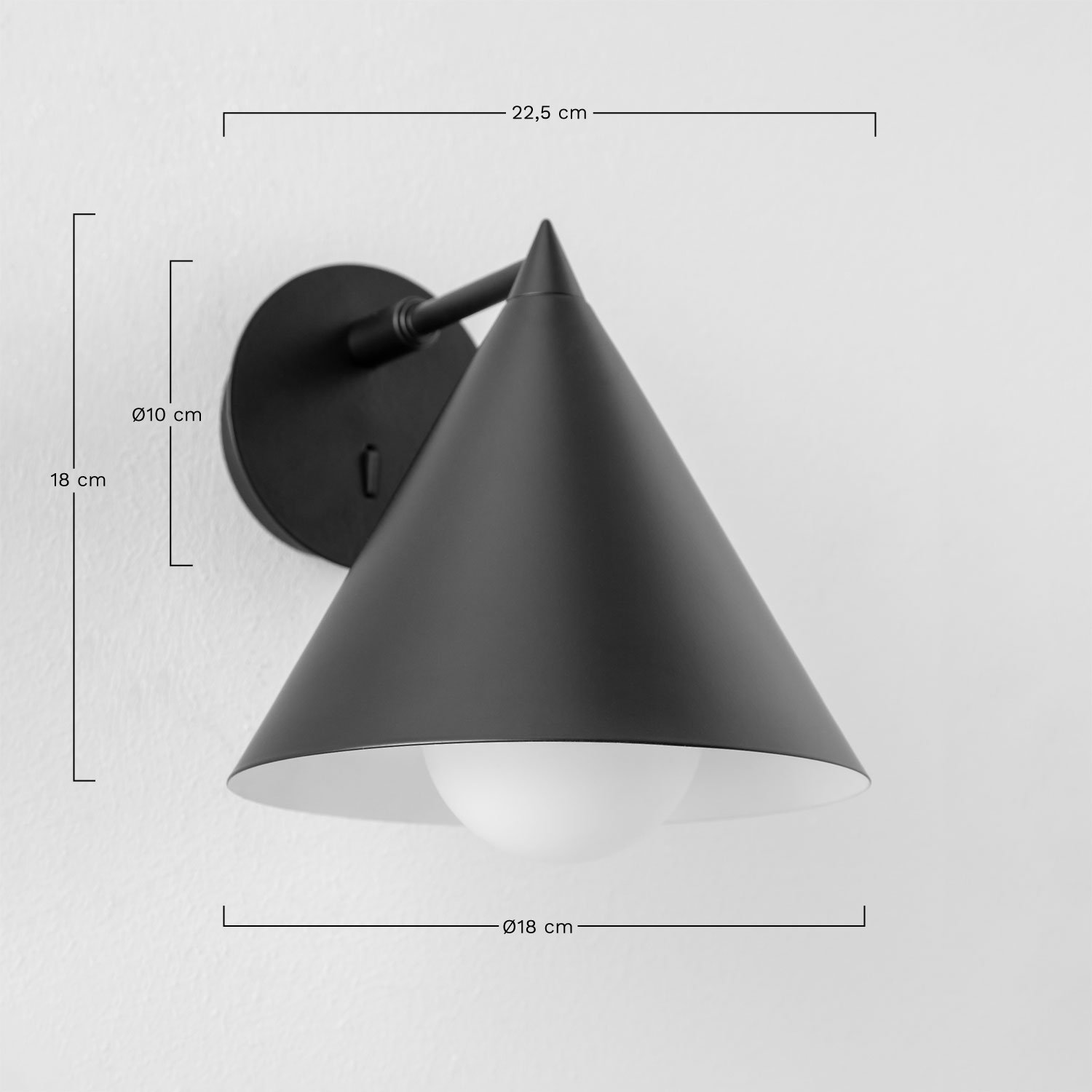 Arilda Metal Wall Light , MEASURES