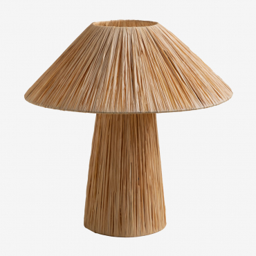 Aruel Raffia Table Lamp Natural - Sklum