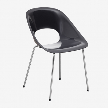 Pack Of 4 Louna Dining Chairs Grey Graphite - Sklum