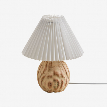 Rattan Table Lamp Oliag Natural - Sklum